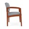 Lesro Lenox Wood Wide Guest Chair Wood Frame, Cherry, RS Fog Upholstery LW1201 - alternate 2